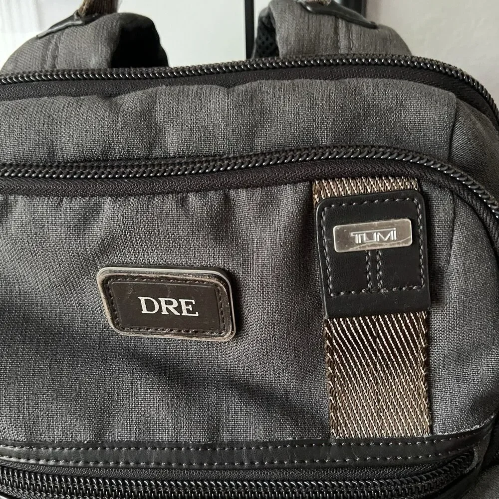 TUMI Alpha Bravo Knox backpack in a charcoal gray